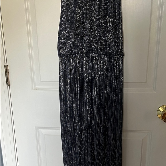 Chic Navy  and Silver Maxi Dress - Picture 5 of 7